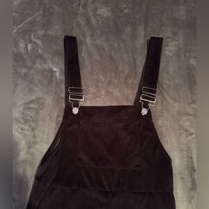 SHEIN Black Corduroy Overalls